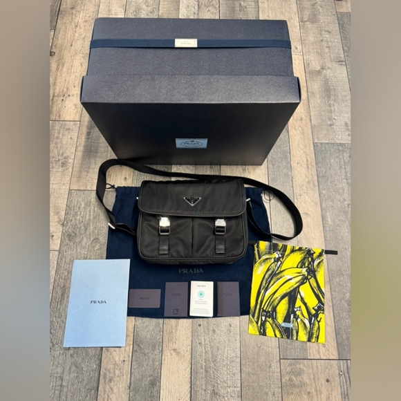 Prada Black Messenger Bag - Picture 1 of 14